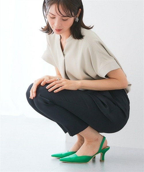 7days Life Styling(セブンデイズライフスタイリング)の「美極とろみ素材テーパードパンツ(しわになりにくい・洗濯機OK)(スラックス・レディース・グレー/チャコール/ブラック・S/M/L/LL)」の18枚目の写真