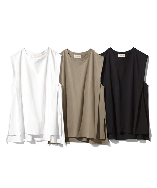 MEDE19F(メデジュウキュウ)の「MEDE19F タック遣いのフレンチスリーブコットントップス(Tシャツ/カットソー・レディース・ベージュ/ホワイト/ブラック・L/M/LL)」の13枚目の写真