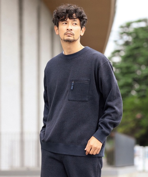 B:MING by BEAMS（ビーミングバイビームス）の「ライトフリース クルーネック スウェット（ユニセックス）（スウェット・メンズ・チャコールグレー/ライトグレー/ネイビー・S/M/L/XL）」の3枚目の写真