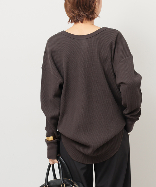 セール】別注【Hanes / ヘインズ】ワッフルヘンリーネックプルオーバー