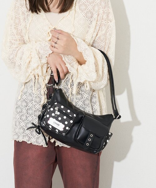 美品 VIONNET Mosaic Bag 30 2Way タグ・ショルダー付 GRAIN/グレイン】アソート柄2WAYマルチポケットショルダーバッグ