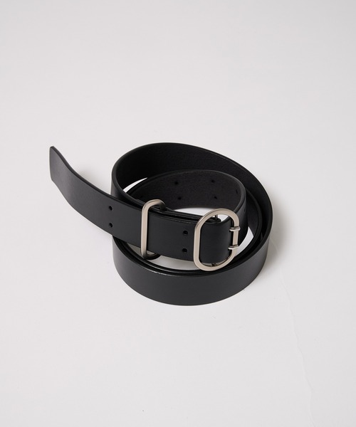STUDIOUS（ステュディオス）の「LEATHER DOUBLE PRONG BELT（ベルト・メンズ・ブラック・FREE）」の2枚目の写真