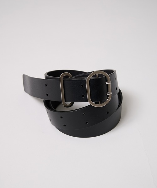 STUDIOUS（ステュディオス）の「LEATHER DOUBLE PRONG BELT（ベルト・メンズ・ブラック・FREE）」の4枚目の写真