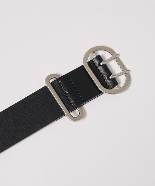 STUDIOUS（ステュディオス）の「LEATHER DOUBLE PRONG BELT（ベルト・メンズ・ブラック・FREE）」の5枚目の写真