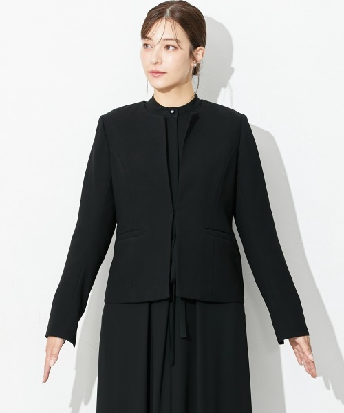 slattgir(スラットジール)の「高身長 【喪服・礼服】前開きロングワンピースアンサンブル(ウォッシャブル・接触冷感)(トールサイズ)(スーツセット・レディース・ブラック・TM/TL/TLL/T3L/T4L/T5L)」の22枚目の写真