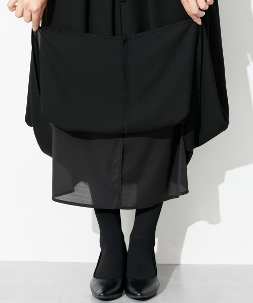 slattgir(スラットジール)の「高身長 【喪服・礼服】前開きロングワンピースアンサンブル(ウォッシャブル・接触冷感)(トールサイズ)(スーツセット・レディース・ブラック・TM/TL/TLL/T3L/T4L/T5L)」の8枚目の写真