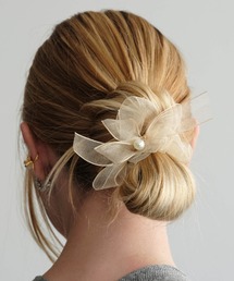 ANOH（アノー）の「オーガンジーリボンパールシュシュヘアゴム（シュシュ）」