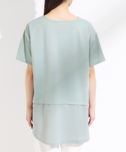 SHOO・LA・RUE（シューラルー）の「【S-LL/UV/吸水速乾】きれいに体型カバー Aライン チュニックワンピース（チュニック・レディース・グリーン系/ブラック/オリーブ・01/02/03/04）」の18枚目の写真