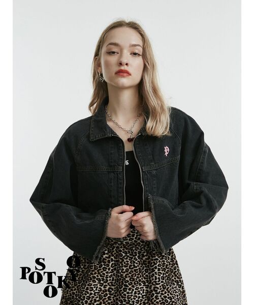 jouetie（ジュエティ）の「【something×PosTokyo】ZIP BLOUSON/ジップデニムジャケット（デニムジャケット・レディース・ブルー/ブラック/ピンク・MEDIUM）」の11枚目の写真