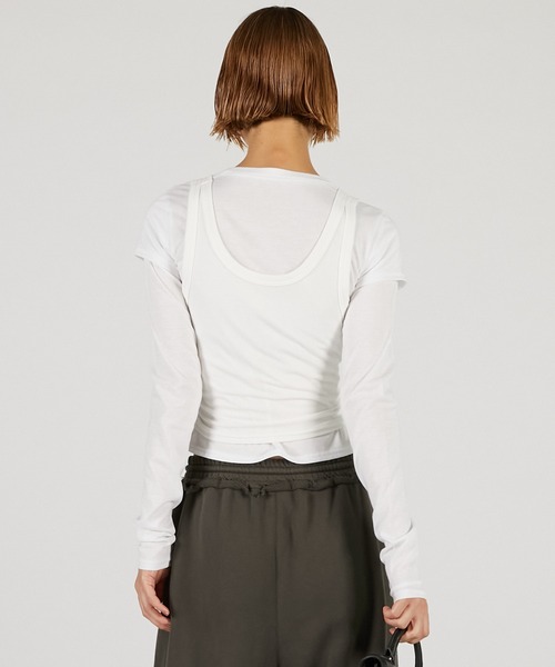 PRANK PROJECT（プランクプロジェクト）の「レイヤードロングスリーブTEE / Layered Long Sleeve T-Shirt（Tシャツ/カットソー・レディース・ピンク/ホワイト/ブラック・FREE）」の22枚目の写真