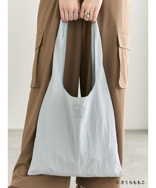 Samansa Mos2 blue（サマンサモスモスブルー）の「COJI-COJI/パイピングトート（ハンドバッグ・レディース・イエロー/グレー・F）」の2枚目の写真