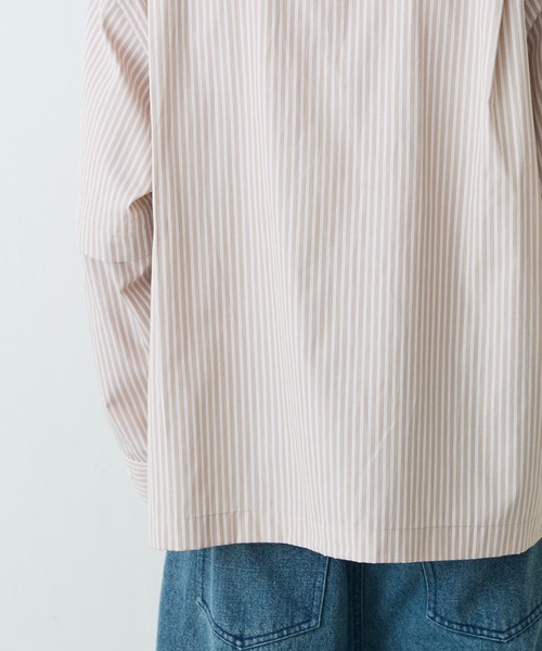 Lui's(ルイス)の「【Neucon/ニューコン】レイヤードデザインストライプオーバーサイズシャツ(シャツ/ブラウス・メンズ・ブラック/ベージュ・2/1)」の19枚目の写真