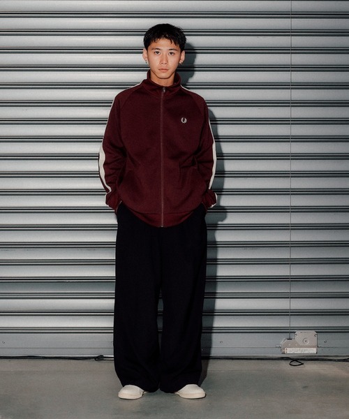 FRED PERRY ハイネックジャージ FRED PERRY (フレッドペリー) ロール ネック ジャンパー ロール