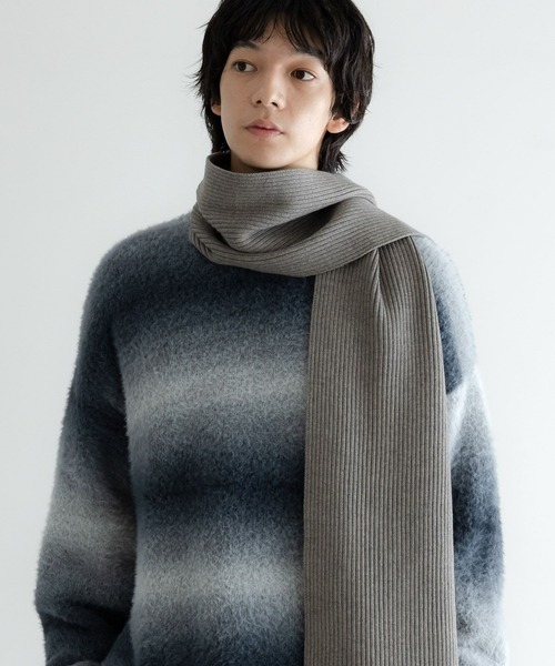 LOWRYS FARM（ローリーズファーム）の「【LFM(U)】ＲＩＢマフラー　 593396（マフラー・メンズ・ブルー/グレー/レッド/ブラウン・FREE）」の2枚目の写真