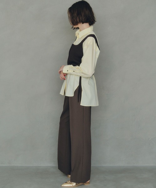 YECCA VECCA（イェッカヴェッカ）の「ZIPニットビスチェ（ベスト・レディース・ブラウン/シルバー/ブラック・FREE）」の11枚目の写真