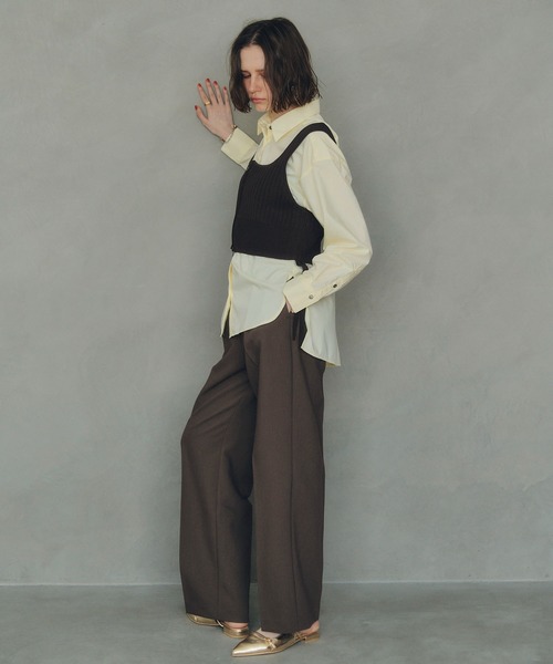 YECCA VECCA（イェッカヴェッカ）の「ZIPニットビスチェ（ベスト・レディース・ブラウン/シルバー/ブラック・FREE）」の13枚目の写真