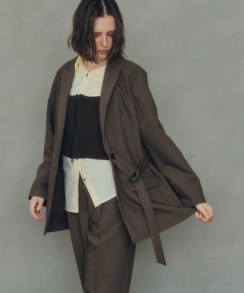 YECCA VECCA（イェッカヴェッカ）の「ZIPニットビスチェ（ベスト・レディース・ブラウン/シルバー/ブラック・FREE）」の15枚目の写真