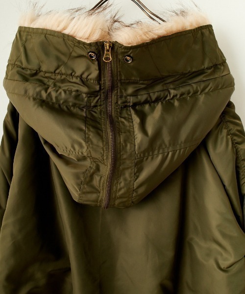 MILITARY（ミリタリー）の「[MILITARY/ミリタリー] N-2B オーバーサイズフライトジャケット（ミリタリージャケット・レディース・カーキ/ブラック・S/XS/L/M）」の14枚目の写真