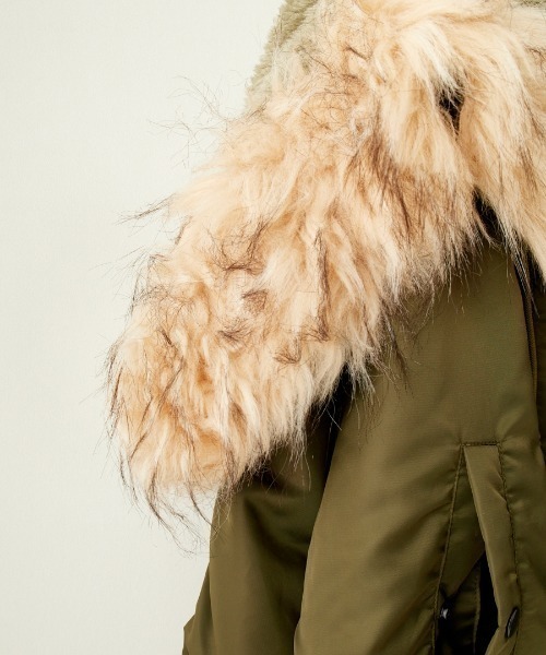 MILITARY（ミリタリー）の「[MILITARY/ミリタリー] N-2B オーバーサイズフライトジャケット（ミリタリージャケット・レディース・カーキ/ブラック・S/XS/L/M）」の17枚目の写真