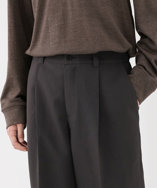 MUJI Labo(ムジラボ)の「〔MUJI Labo〕紳士 ポリエステルタックワイドパンツ(その他パンツ・メンズ・ブラウン系/ダークネイビー・L/M)」の10枚目の写真