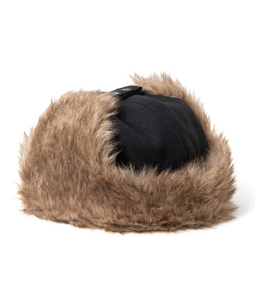 430（フォーサーティ）の「mko13029-WOOL AVIATOR CAP アヴィエイターキャップ(25-158)（キャップ・メンズ・ブラック/グレー・FREE）」の4枚目の写真