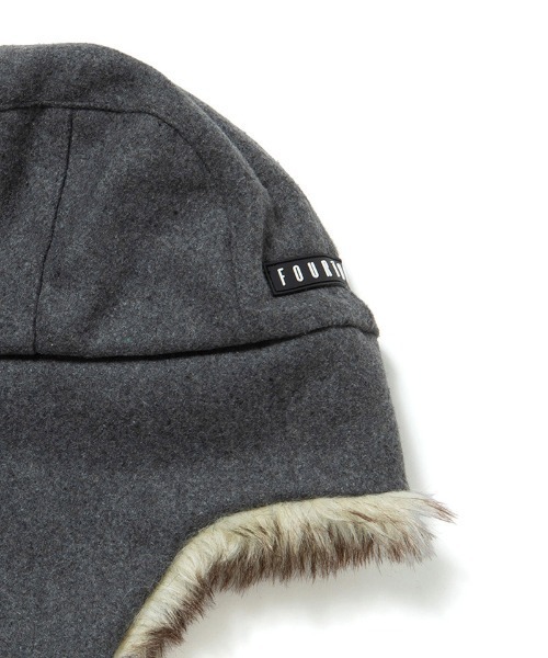 430（フォーサーティ）の「mko13029-WOOL AVIATOR CAP アヴィエイターキャップ(25-158)（キャップ・メンズ・ブラック/グレー・FREE）」の9枚目の写真
