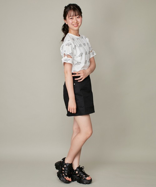 SISTER JENNI(SISTER JENNI)の「プレート付きツイルタイトスカパン(スカート・キッズ・ブラック/カモフラージュ・130cm/140cm/150cm)」の7枚目の写真
