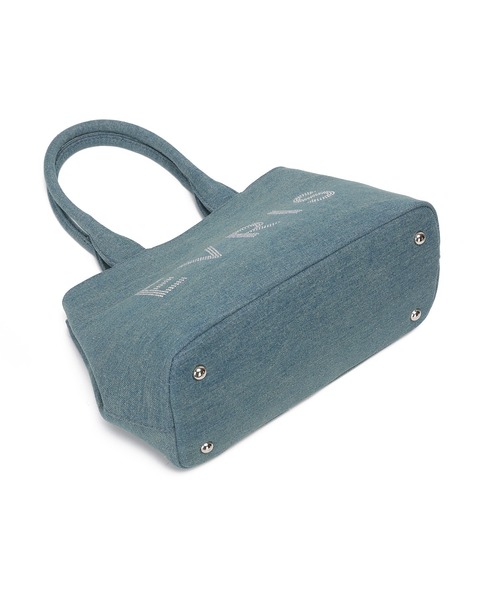 EVRIS（エヴリス）の「【EVRIS/エヴリス】ロゴファブリック　HOTFIXハンドバッグ／500mkペットボトル収納可（トートバッグ・レディース・ブラック/アイボリー/ワンウォッシュ・FREE）」の12枚目の写真