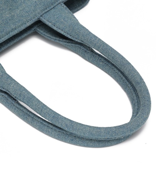 EVRIS（エヴリス）の「【EVRIS/エヴリス】ロゴファブリック　HOTFIXハンドバッグ／500mkペットボトル収納可（トートバッグ・レディース・ブラック/アイボリー/ワンウォッシュ・FREE）」の8枚目の写真