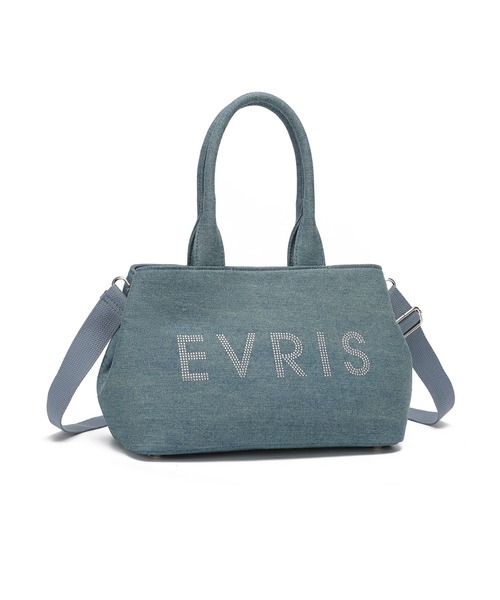 EVRIS（エヴリス）の「【EVRIS/エヴリス】ロゴファブリック　HOTFIXハンドバッグ／500mkペットボトル収納可（トートバッグ・レディース・ブラック/アイボリー/ワンウォッシュ・FREE）」の17枚目の写真