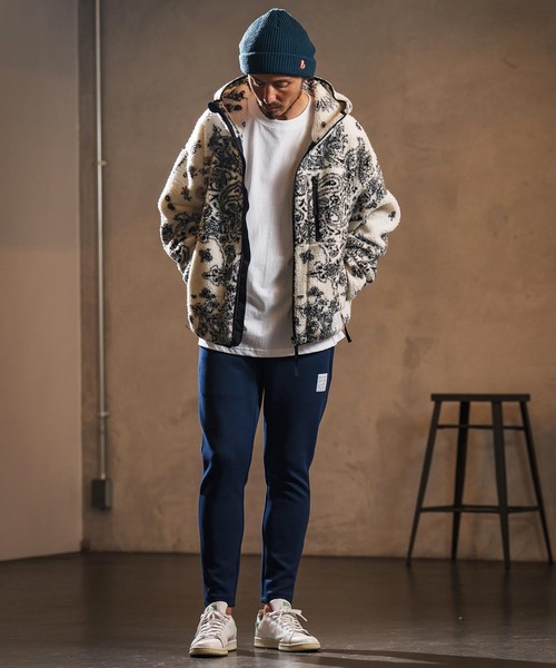 wjk reluxe(ダブルジェーケーリラックス)の「mpa3878-paisley pattern boa fleece parka ボアフリースパーカー(WR25W-18)(パーカー・メンズ・ホワイト/ブラック/グレー・L/M/S)」の4枚目の写真