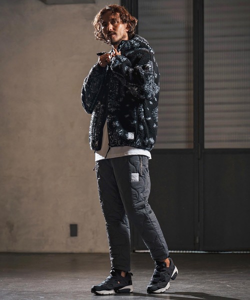 wjk reluxe(ダブルジェーケーリラックス)の「mpa3878-paisley pattern boa fleece parka ボアフリースパーカー(WR25W-18)(パーカー・メンズ・ホワイト/ブラック/グレー・L/M/S)」の9枚目の写真