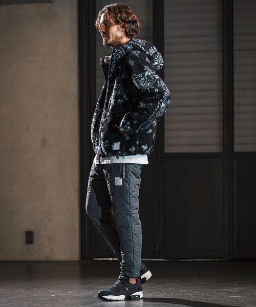 wjk reluxe(ダブルジェーケーリラックス)の「mpa3878-paisley pattern boa fleece parka ボアフリースパーカー(WR25W-18)(パーカー・メンズ・ホワイト/ブラック/グレー・L/M/S)」の10枚目の写真