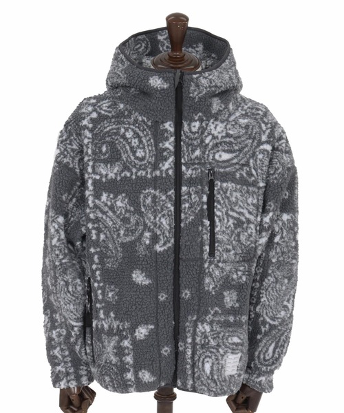 wjk reluxe(ダブルジェーケーリラックス)の「mpa3878-paisley pattern boa fleece parka ボアフリースパーカー(WR25W-18)(パーカー・メンズ・ホワイト/ブラック/グレー・L/M/S)」の11枚目の写真