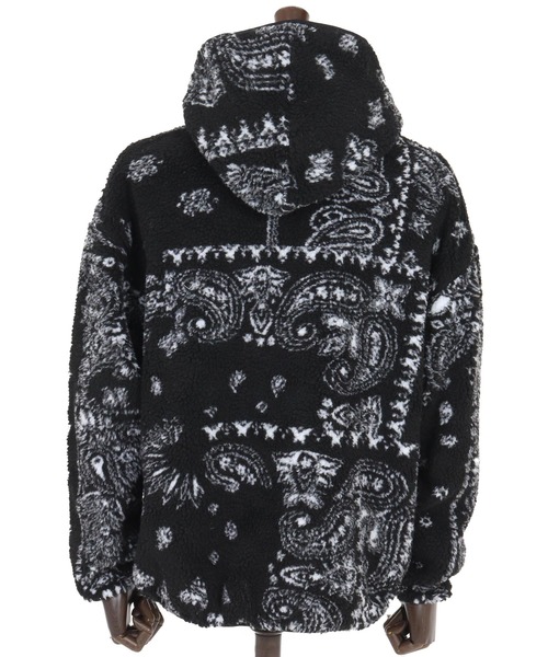 wjk reluxe(ダブルジェーケーリラックス)の「mpa3878-paisley pattern boa fleece parka ボアフリースパーカー(WR25W-18)(パーカー・メンズ・ホワイト/ブラック/グレー・L/M/S)」の16枚目の写真