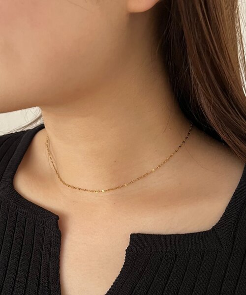 prose verse（プロズヴェール）の「【サージカルステンレス】ペタルチェーンネックレス（ネックレス・レディース・シルバー/ゴールド・FREE）」の2枚目の写真