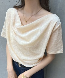 Futier land | ドレープシアーベロア半袖Tシャツ(Tシャツ/カットソー)