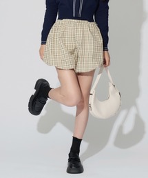Check Balloon Mini Skirt / チェック柄バルーンミニスカート スカパン