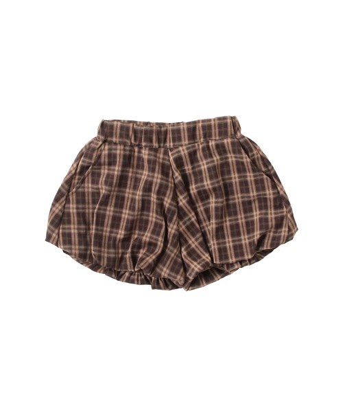 JilLA（ジルア）の「Check Balloon Mini Skirt / チェック柄バルーンミニスカート スカパン（スカート・レディース・アイボリー/ブラウン系その他/ブラウン系その他2/ネイビー/ブラック/ブラウン・L/S/M）」の8枚目の写真
