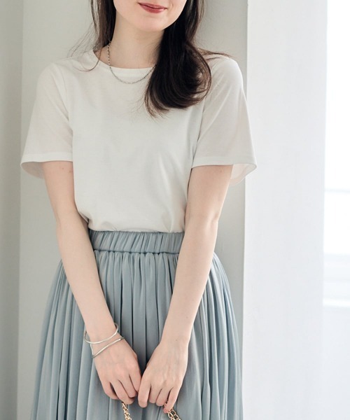 12Twelve Agenda(トゥエルブ アジェンダ)の「WAVE Tシャツ(Tシャツ/カットソー・レディース・オフホワイト/ラベンダー・M)」の13枚目の写真