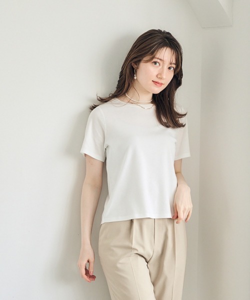 12Twelve Agenda(トゥエルブ アジェンダ)の「WAVE Tシャツ(Tシャツ/カットソー・レディース・オフホワイト/ラベンダー・M)」の4枚目の写真