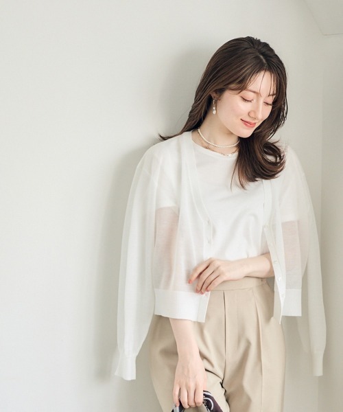 12Twelve Agenda(トゥエルブ アジェンダ)の「WAVE Tシャツ(Tシャツ/カットソー・レディース・オフホワイト/ラベンダー・M)」の10枚目の写真