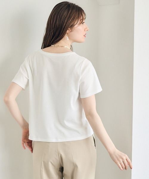 12Twelve Agenda(トゥエルブ アジェンダ)の「WAVE Tシャツ(Tシャツ/カットソー・レディース・オフホワイト/ラベンダー・M)」の12枚目の写真
