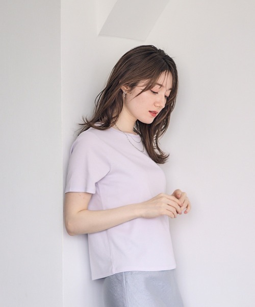 12Twelve Agenda(トゥエルブ アジェンダ)の「WAVE Tシャツ(Tシャツ/カットソー・レディース・オフホワイト/ラベンダー・M)」の16枚目の写真