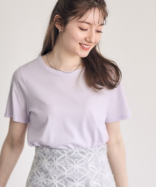12Twelve Agenda(トゥエルブ アジェンダ)の「WAVE Tシャツ(Tシャツ/カットソー・レディース・オフホワイト/ラベンダー・M)」の17枚目の写真
