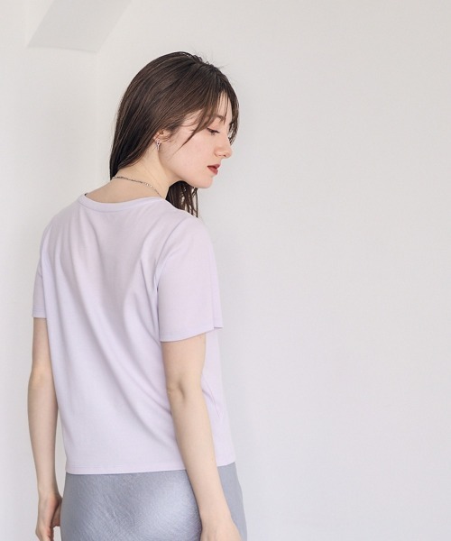 12Twelve Agenda(トゥエルブ アジェンダ)の「WAVE Tシャツ(Tシャツ/カットソー・レディース・オフホワイト/ラベンダー・M)」の19枚目の写真