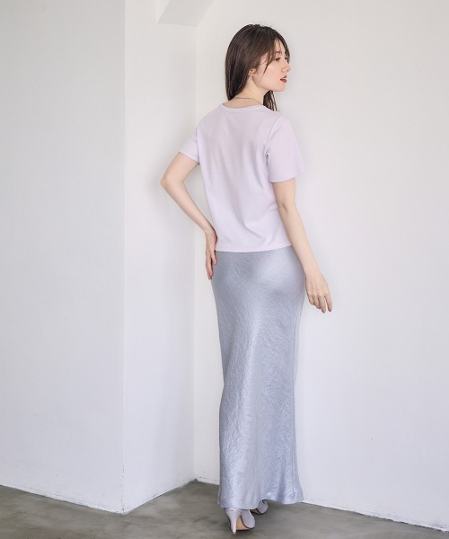 12Twelve Agenda(トゥエルブ アジェンダ)の「WAVE Tシャツ(Tシャツ/カットソー・レディース・オフホワイト/ラベンダー・M)」の21枚目の写真