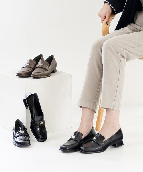 attagirl（アタガール）の「ヒールコインローファー（ローファー・レディース・ブラック/ブラック系その他/ブラウン・23.5cm/23.0cm/22.5cm/22.0cm/24.5cm/24.0cm/25.5cm/25.0cm）」の5枚目の写真