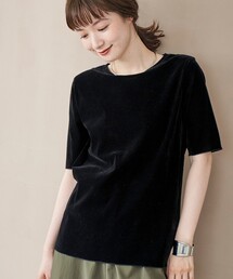 coen | シアーベロアハーフスリーブTシャツ(Tシャツ/カットソー)