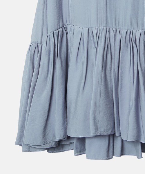 LE CIEL BLEU(ルシェルブルー)の「オーガンザバックボウディテールトップ / Organza Back-Bow Detail Top(シャツ/ブラウス・レディース・ブラック/ライトブルー・36)」の9枚目の写真